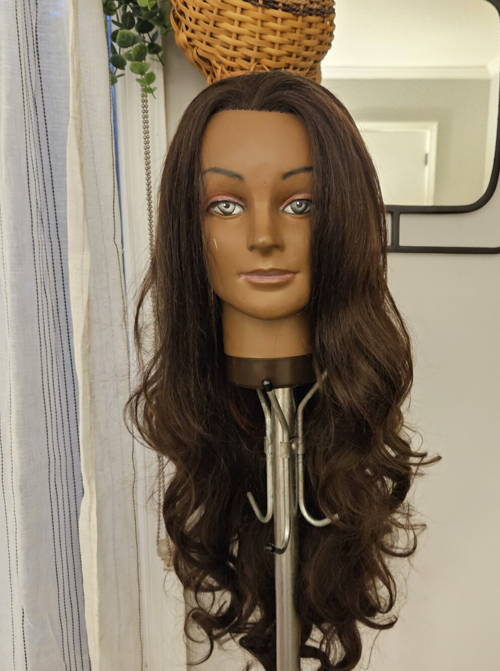 Brown Long Wavy Women’s Wig - Unbranded